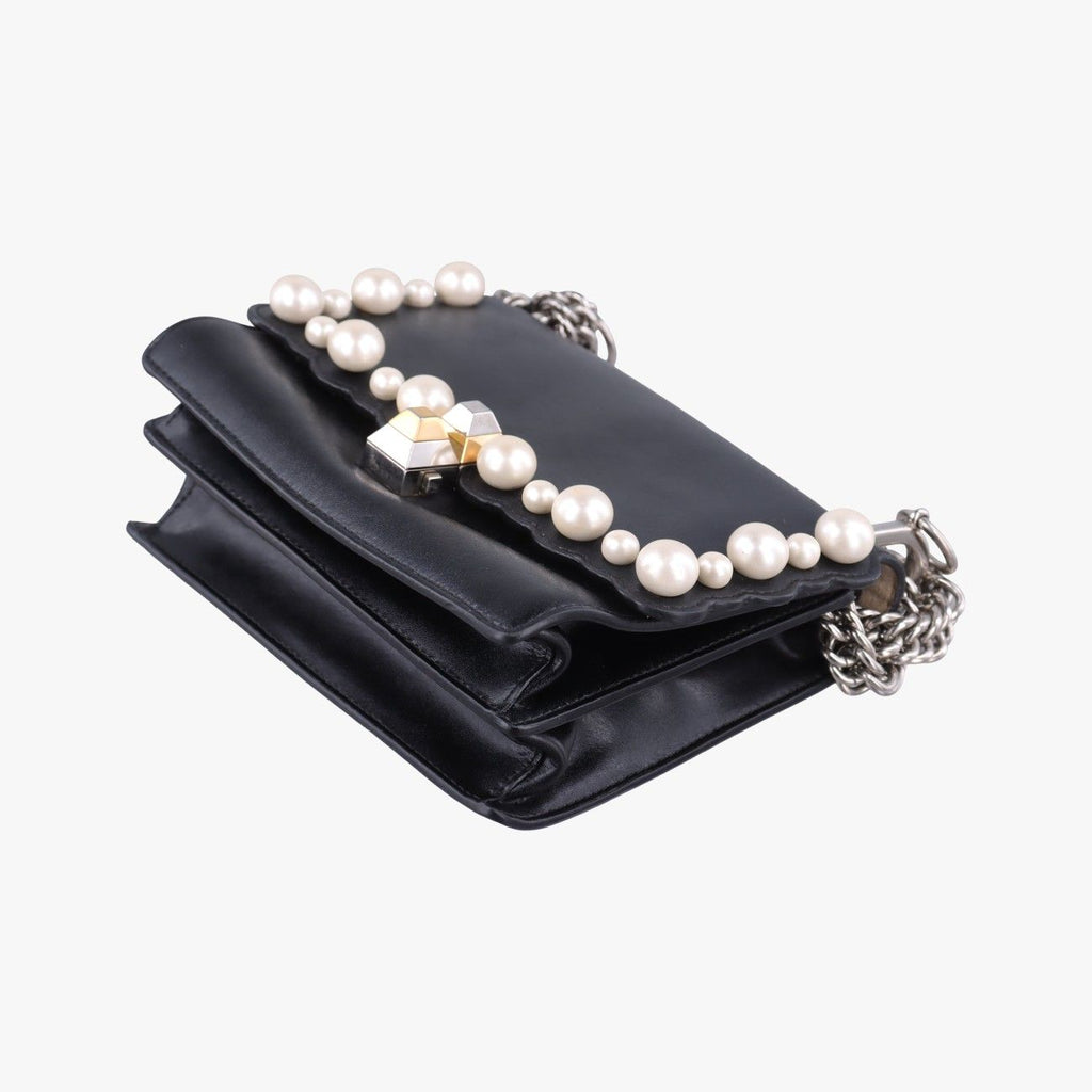 Fendi Studded Canai Black Leather Shoulder — view 4
