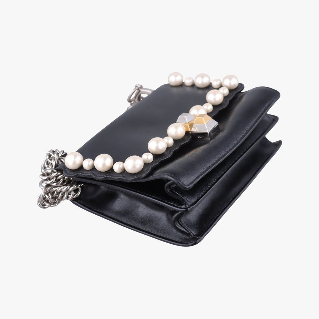 Fendi Studded Canai Black Leather Shoulder — view 5