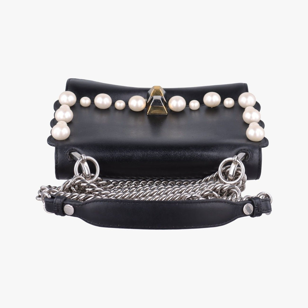 Fendi Studded Canai Black Leather Shoulder — view 8