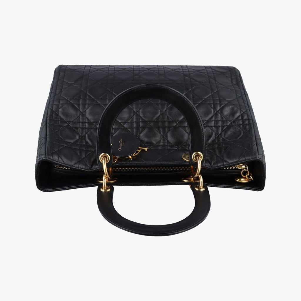 Dior Lady Black Lambskin Handbag — view 8