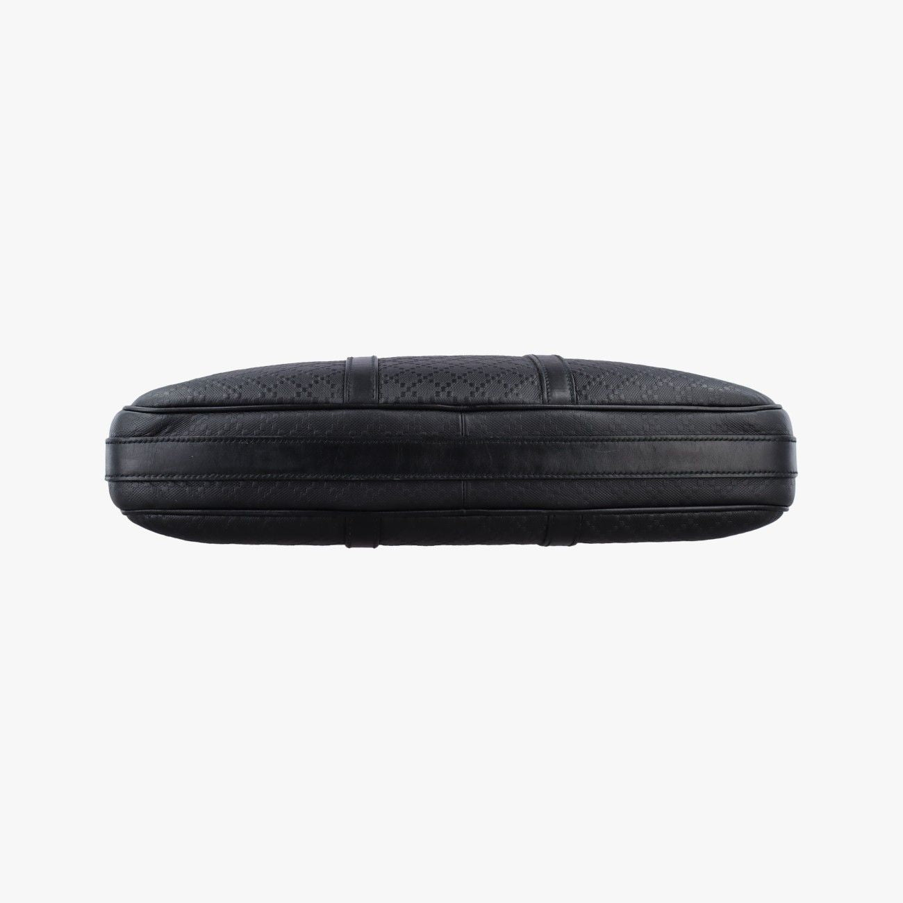 Gucci Diamante Black Leather Handbag — view 3