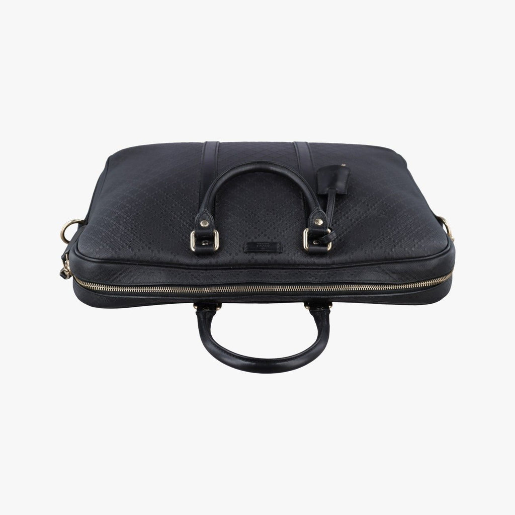 Gucci Diamante Black Leather Handbag — view 8