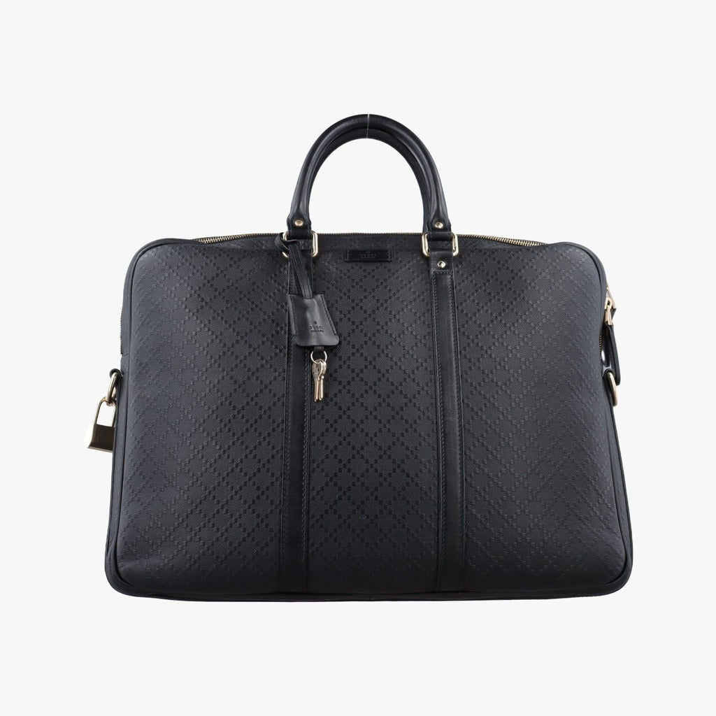 Gucci Diamante Black Leather Handbag