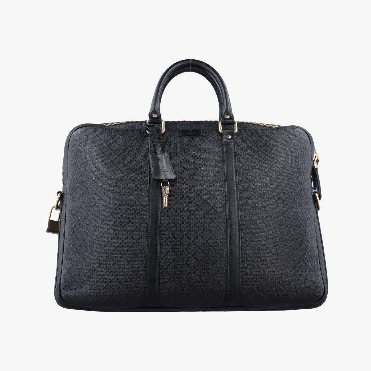 Gucci Diamante Black Leather Handbag