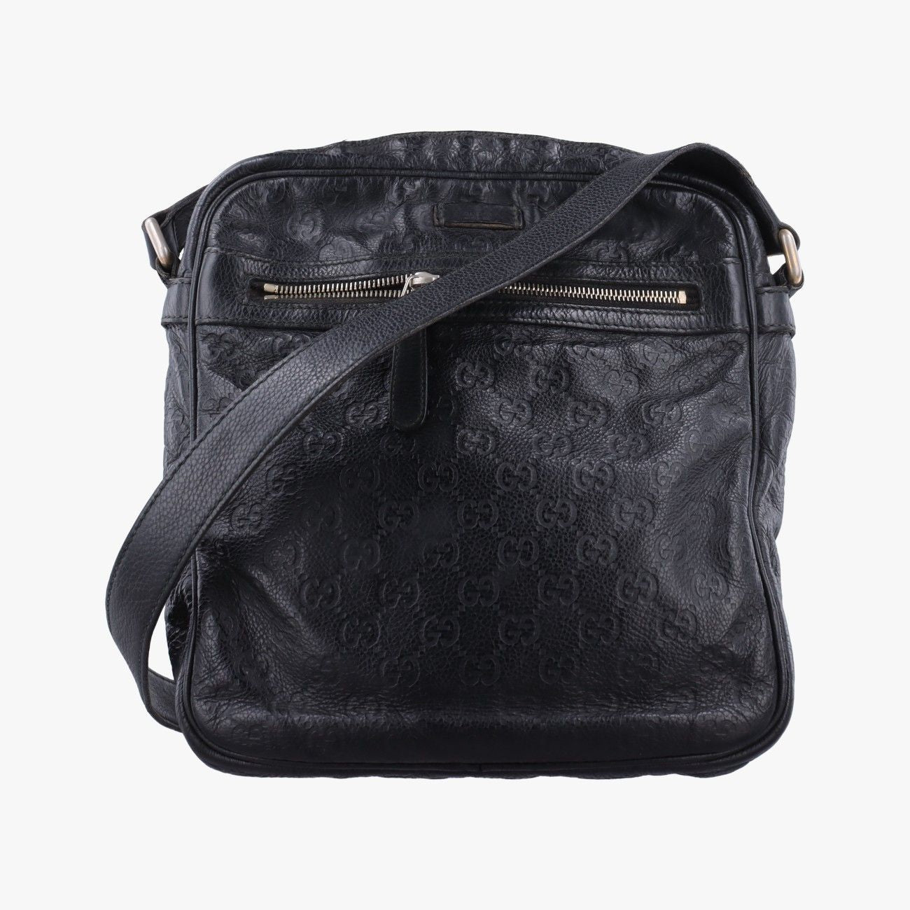 Gucci GG Supreme Messenger Black Leather