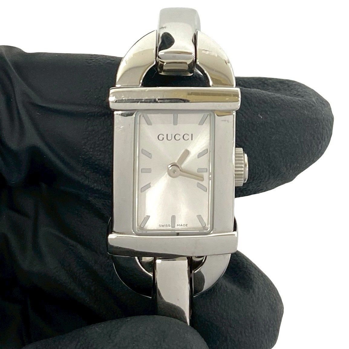 Gucci Bangle Watch Stainless Steel Quartz Wrist Silver — view 4