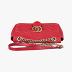 Gucci GG Marmont Red Leather Shoulder — view 8