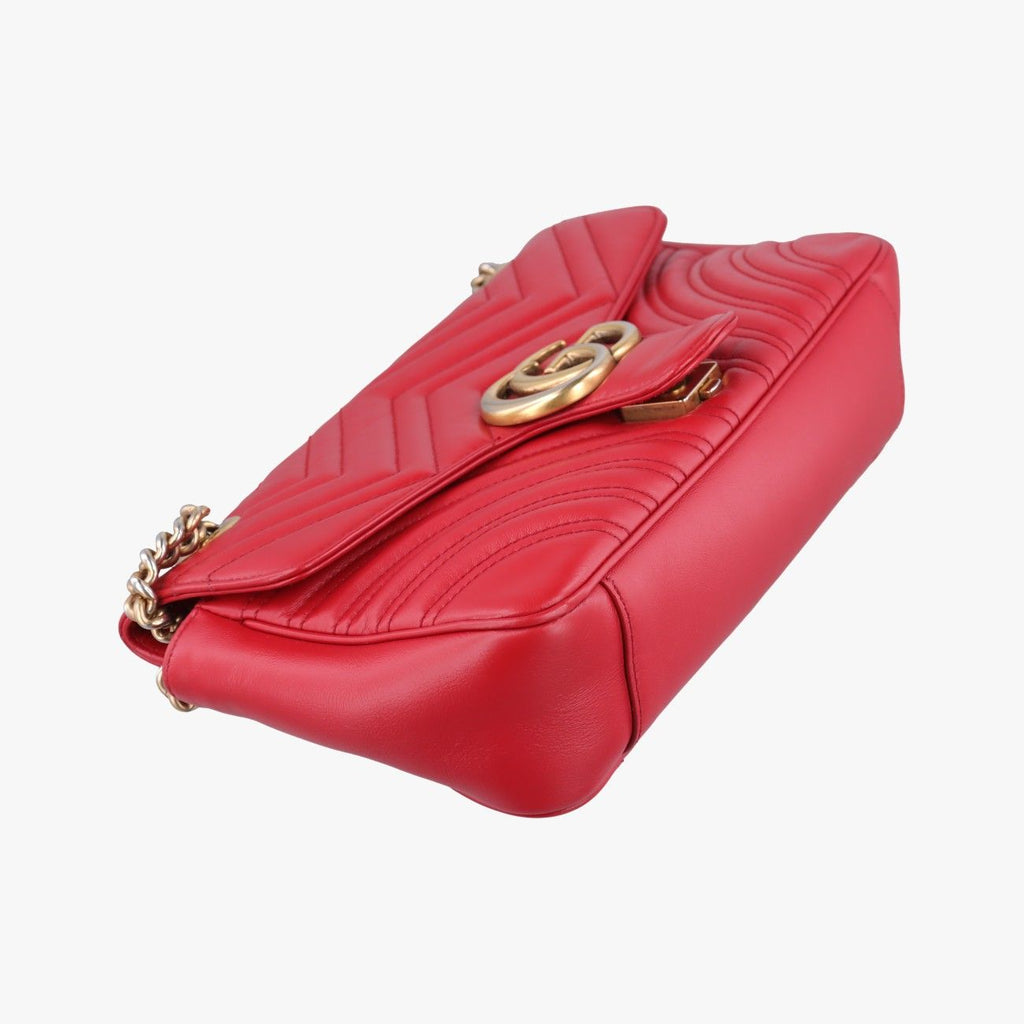 Gucci GG Marmont Red Leather Shoulder — view 5