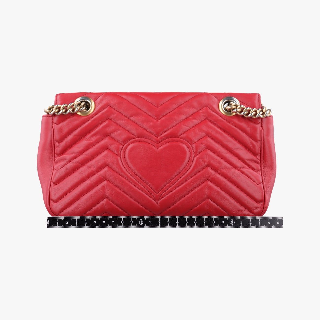 Gucci GG Marmont Red Leather Shoulder — view 2