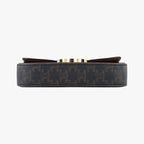 Celine Triomphe Brown Canvas Shoulder — view 3