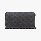 Celine Triomphe Brown Canvas Shoulder — view 2