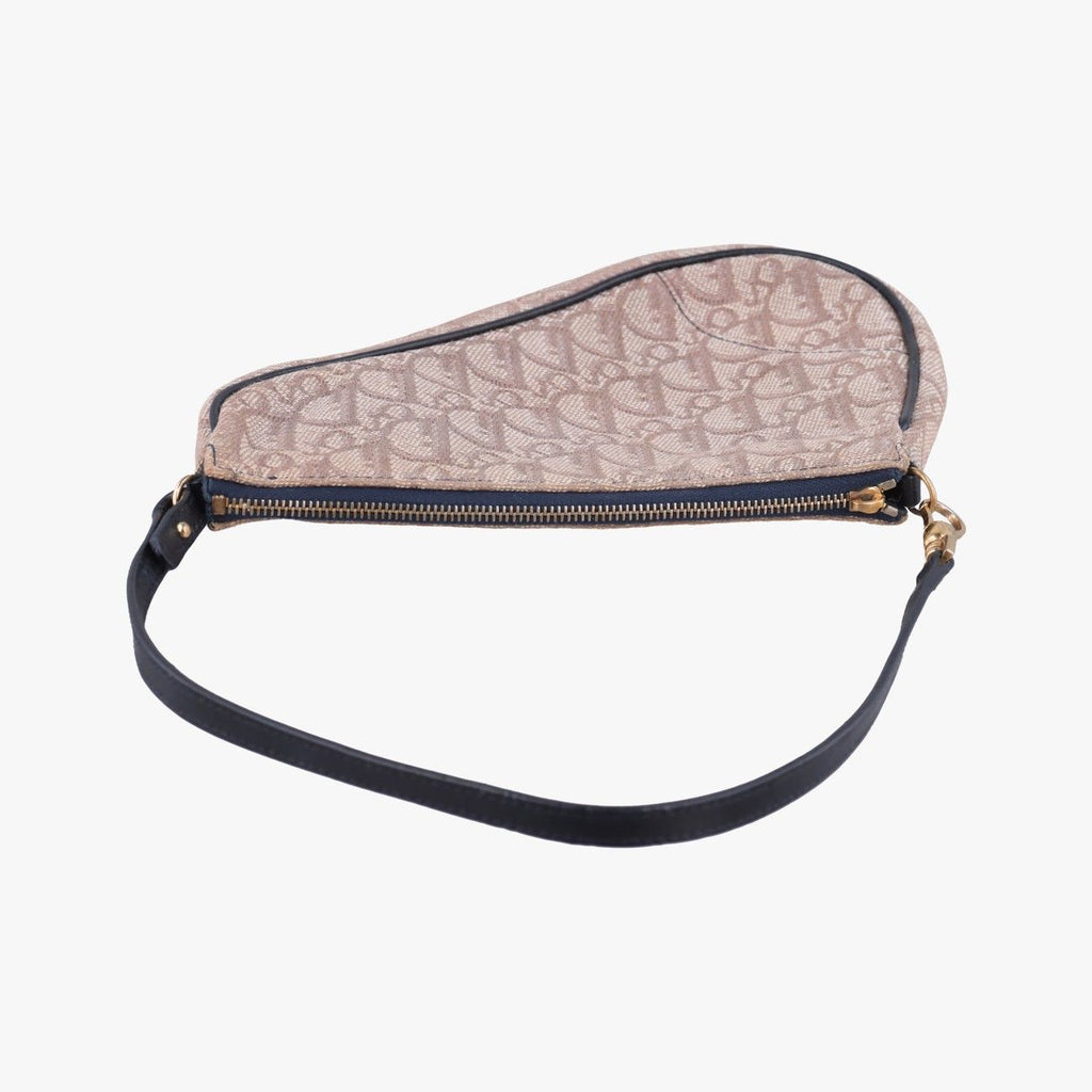 Dior Saddle Navy Beige Pink Jacquard MC Handbag — view 8