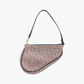 Dior Saddle Navy Beige Pink Jacquard MC Handbag