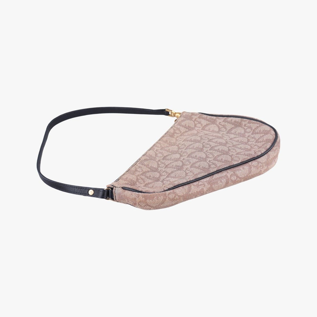 Dior Saddle Navy Beige Pink Jacquard MC Handbag — view 7