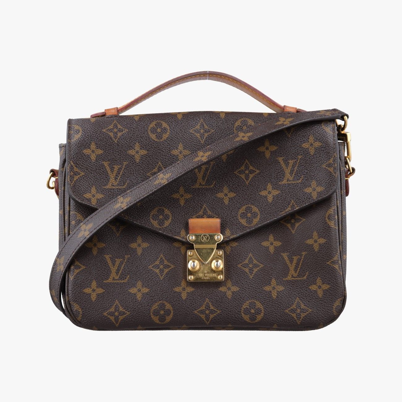 Louis Vuitton Pochette Metis MM Monogram Brown Canvas Handbag