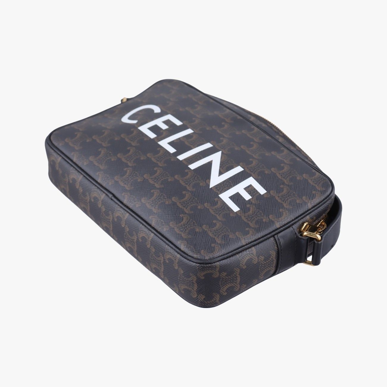 Celine Triomphe Messenger Brown Canvas — view 4