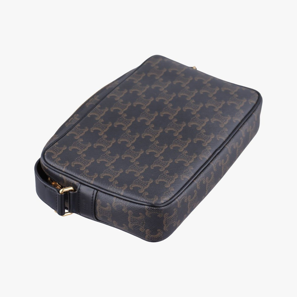 Celine Triomphe Messenger Brown Canvas — view 7