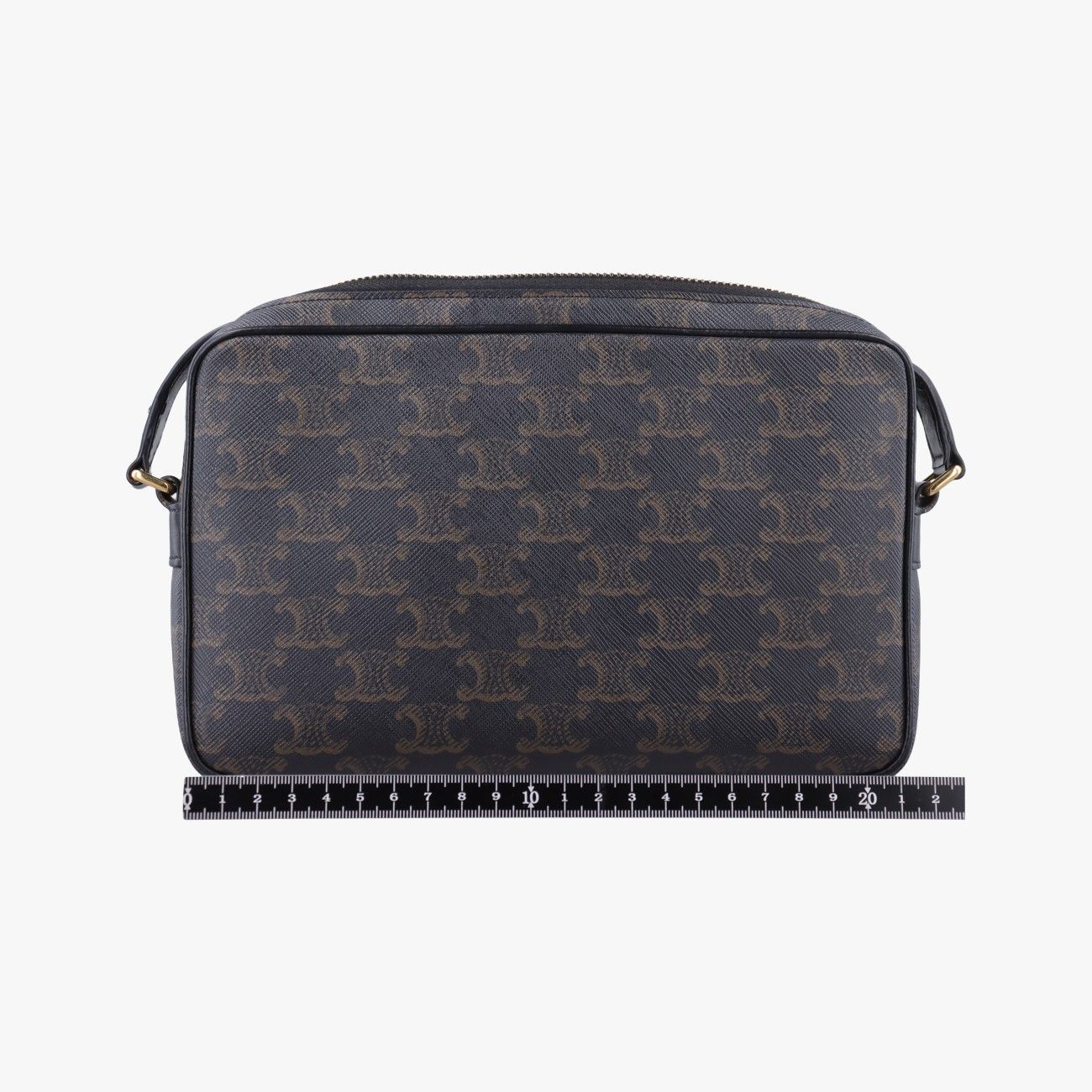 Celine Triomphe Messenger Brown Canvas — view 2
