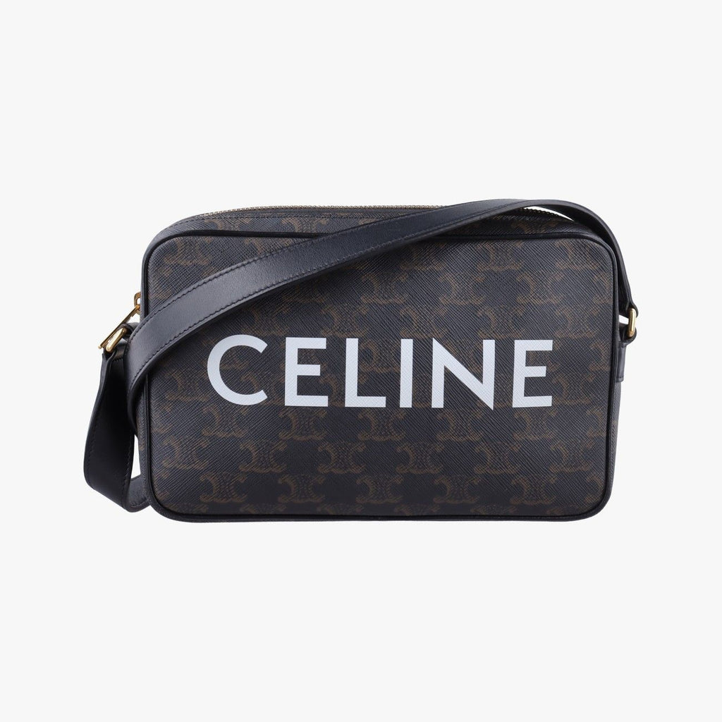 Celine Triomphe Messenger Brown Canvas