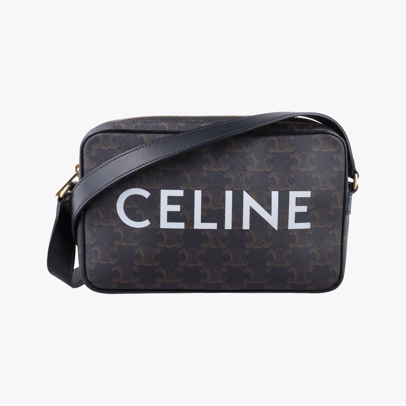 Celine Triomphe Messenger Brown Canvas