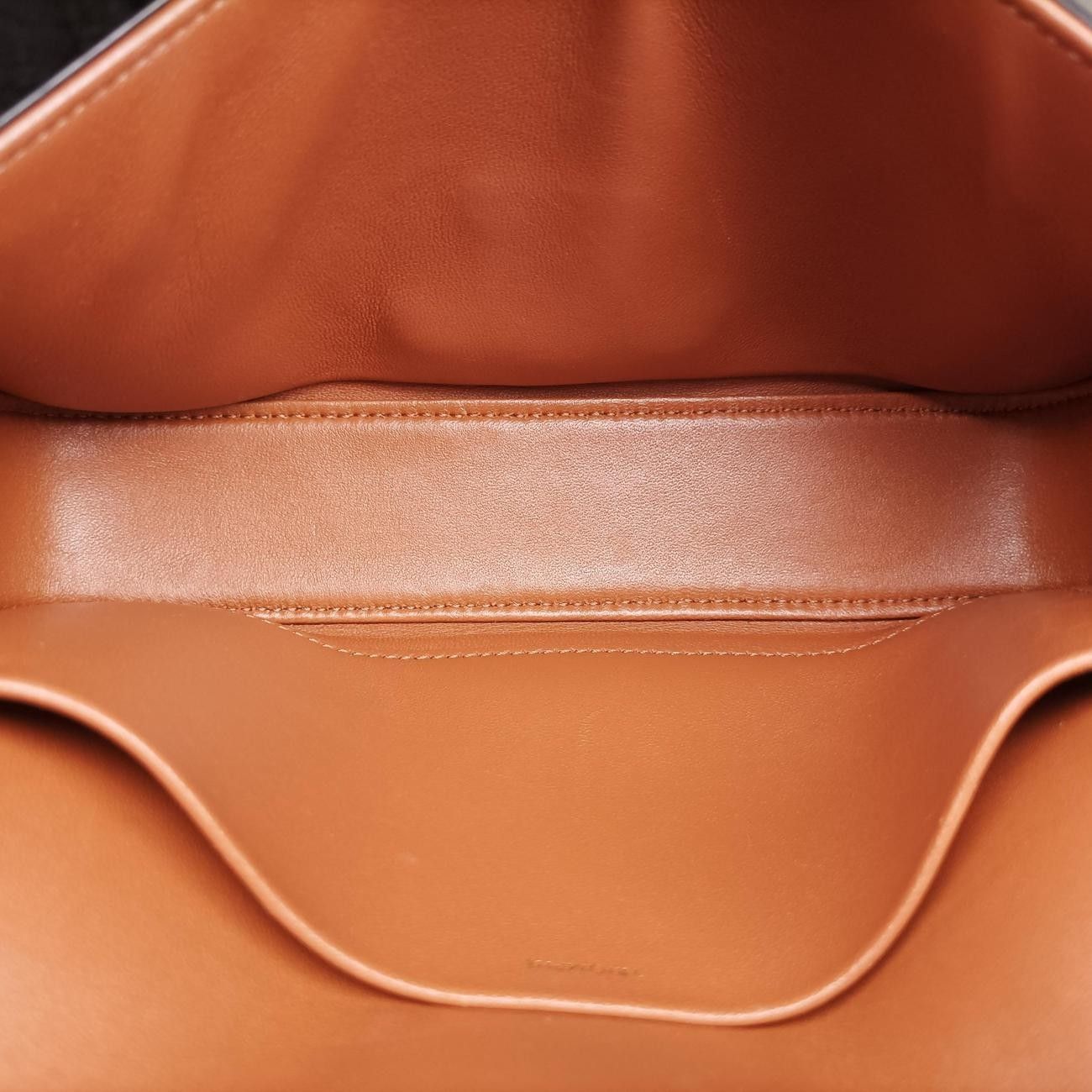 Celine Triomphe Brown Canvas Shoulder — view 9
