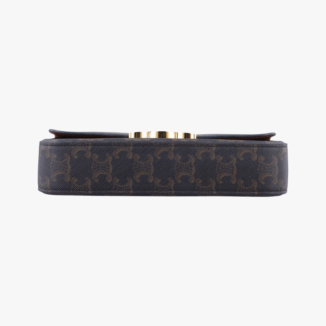 Celine Triomphe Brown Canvas Shoulder — view 3