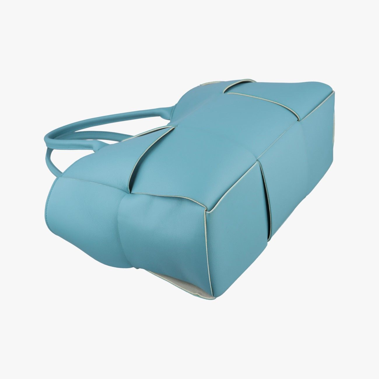 Bottega Veneta the Arco Tote Blue Lambskin — view 7