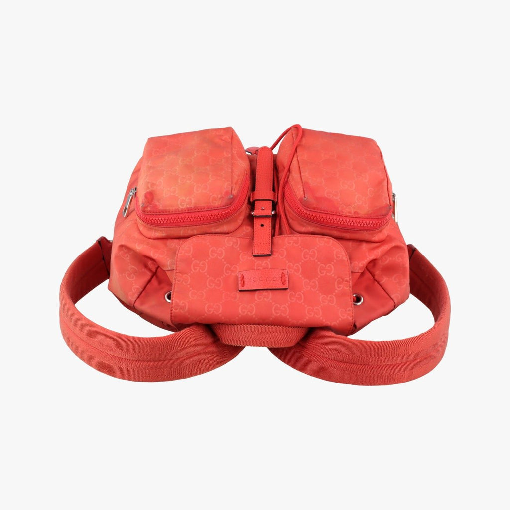 Gucci GG Pattern Orange Backpack — view 8