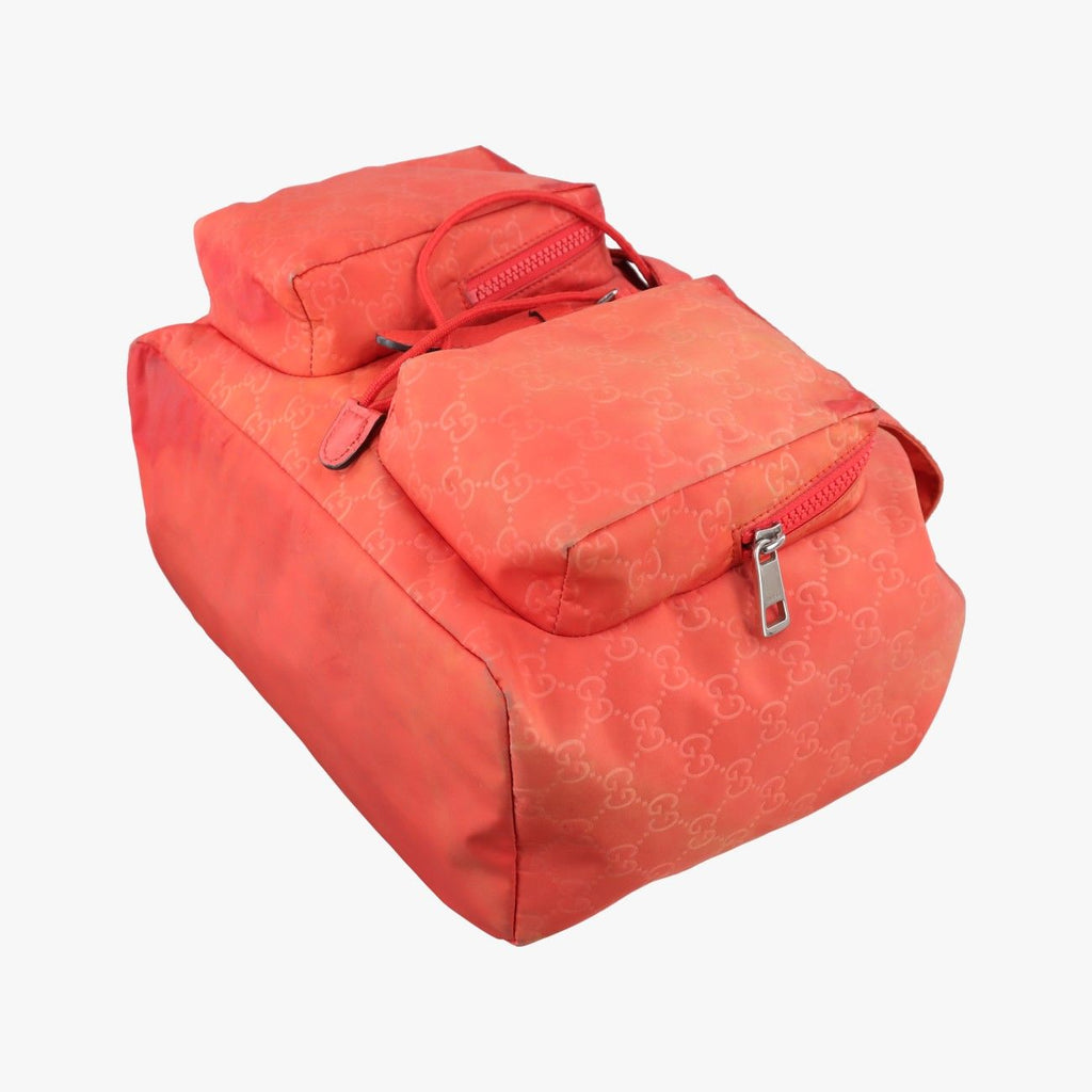 Gucci GG Pattern Orange Backpack — view 4