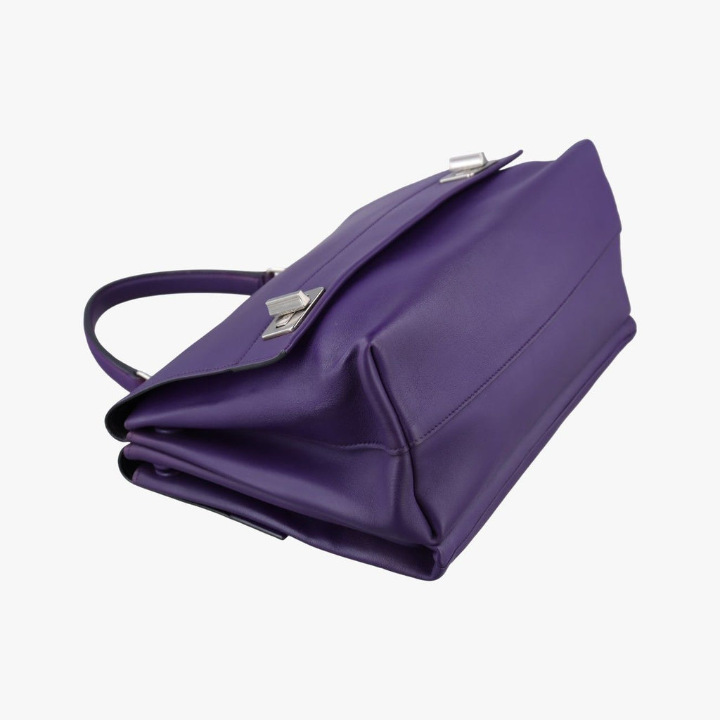Prada Double Flap Chain Purple Leather 14 — view 5