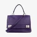 Prada Double Flap Chain Purple Leather 14