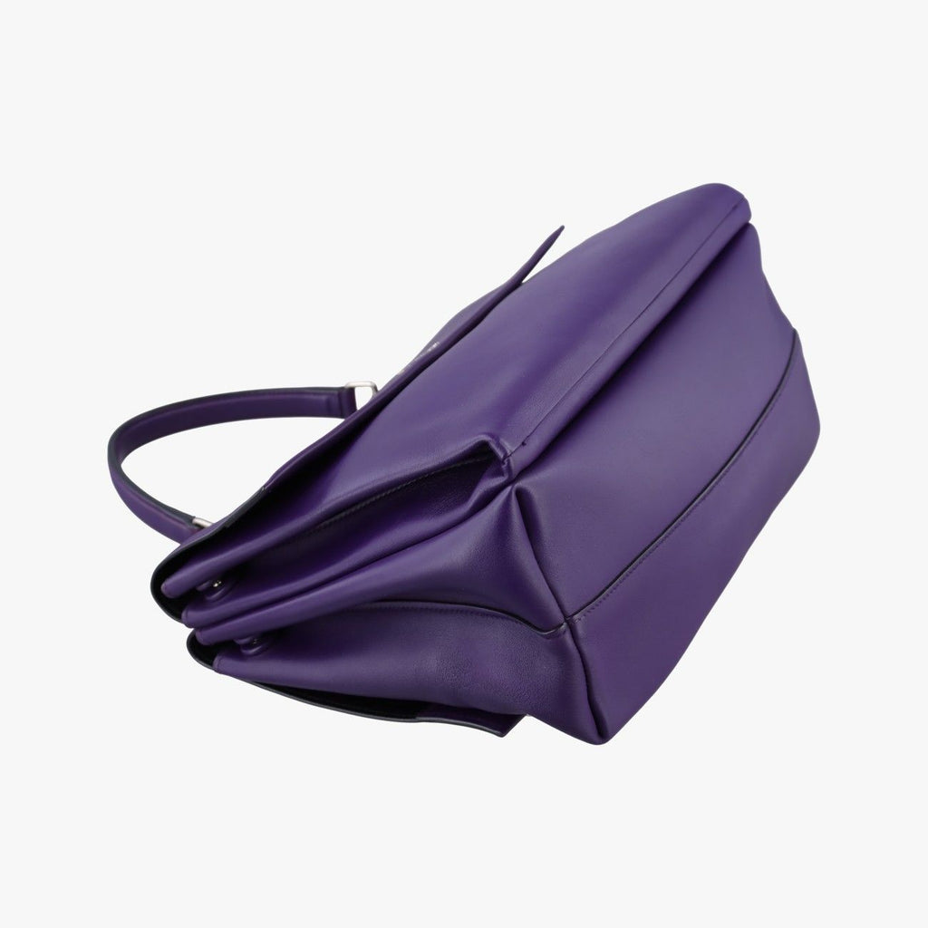 Prada Double Flap Chain Purple Leather 14 — view 7