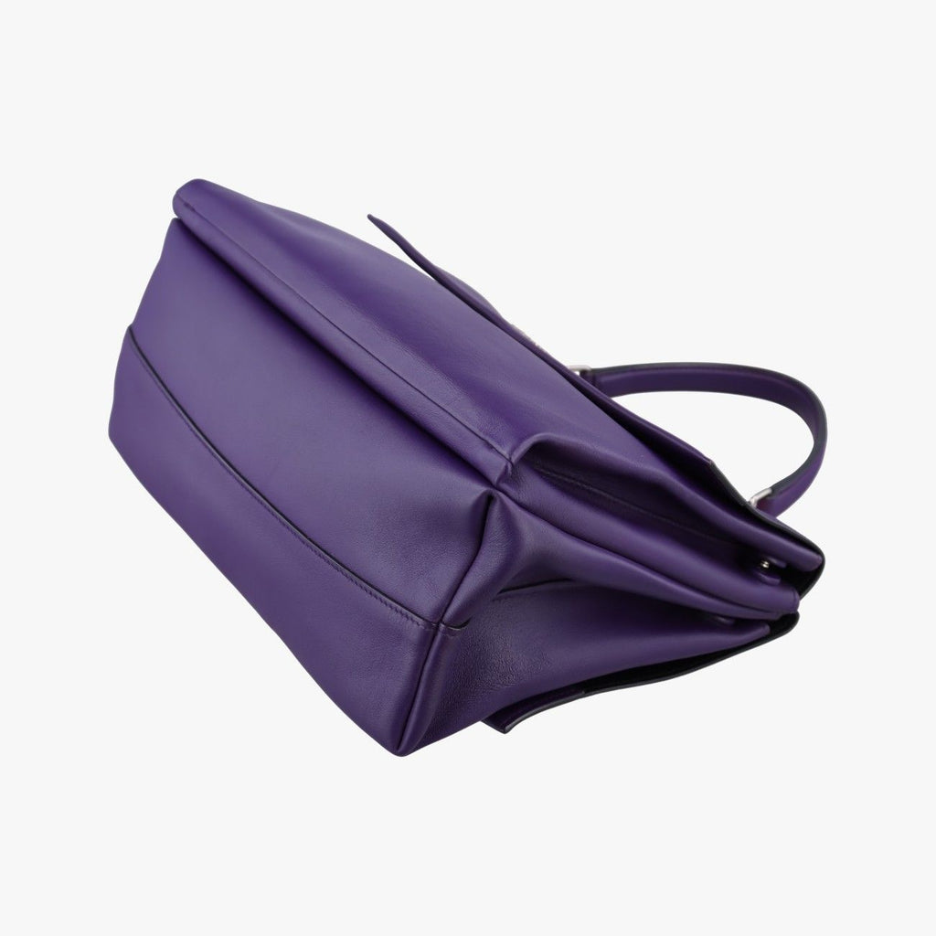 Prada Double Flap Chain Purple Leather 14 — view 6