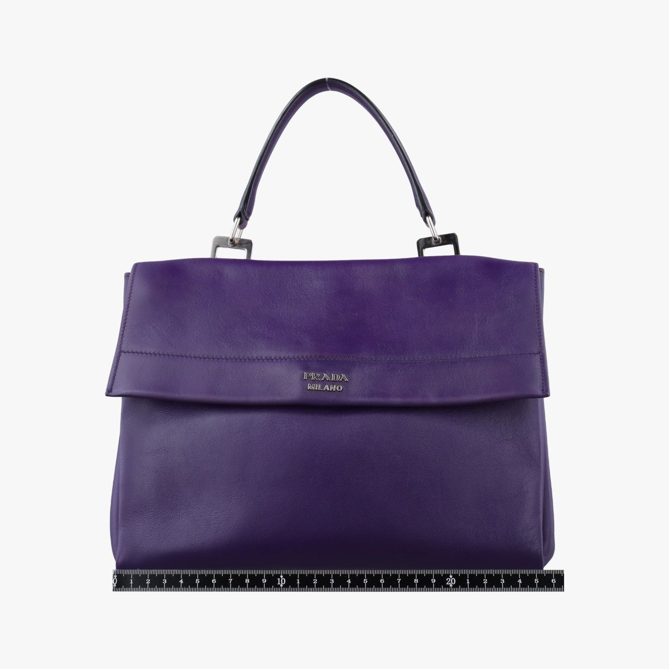 Prada Double Flap Chain Purple Leather 14 — view 2
