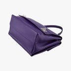 Prada Double Flap Chain Purple Leather 14 — view 4