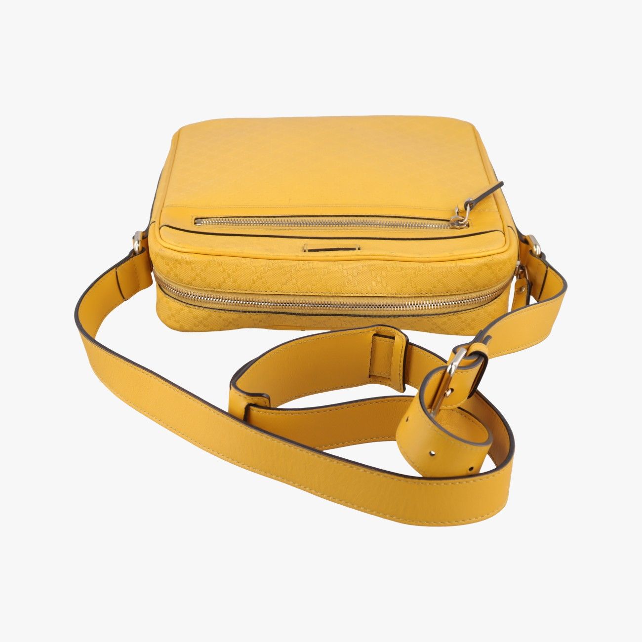 Gucci Diamante Yellow Leather Tote — view 8
