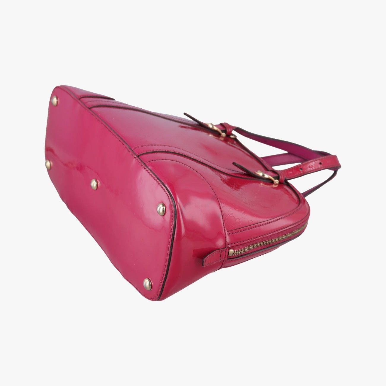 Gucci Micro Guccissima Rose Red Patent Shoulder — view 4