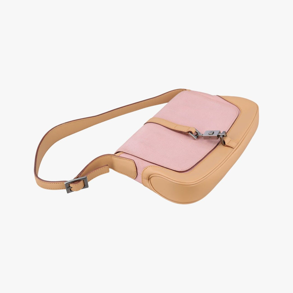 Gucci Jackie Brown Pink Canvas Leather 001 38 Shoulder — view 5