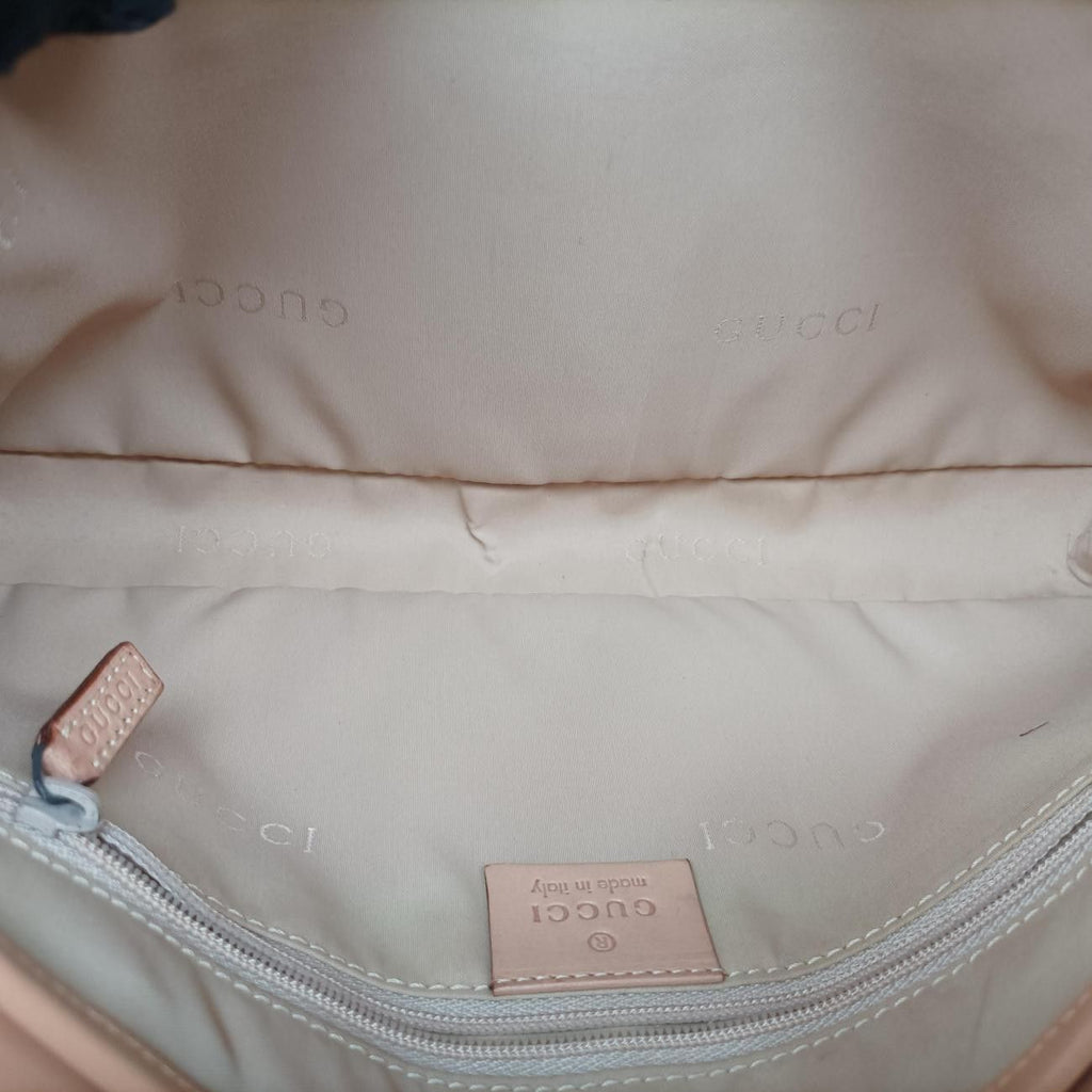 Gucci Jackie Brown Pink Canvas Leather 001 38 Shoulder — view 9