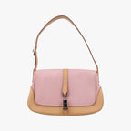Gucci Jackie Brown Pink Canvas Leather 001 38 Shoulder