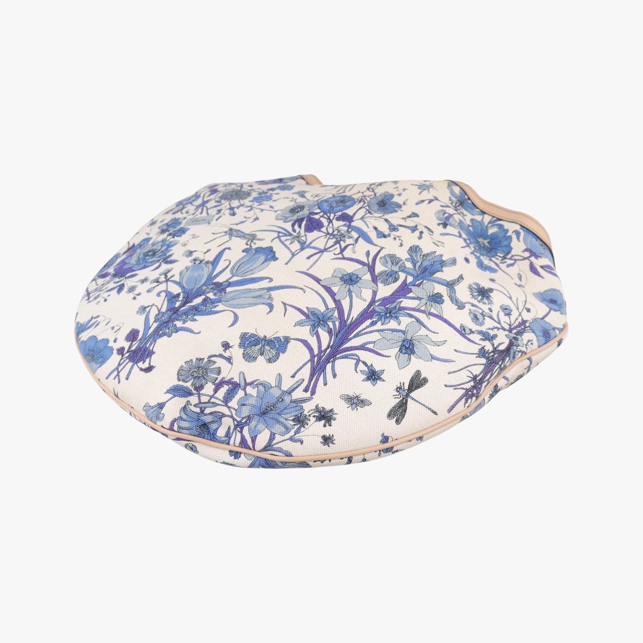 Gucci Flora Wave Hobo Blue White Canvas Leather — view 6