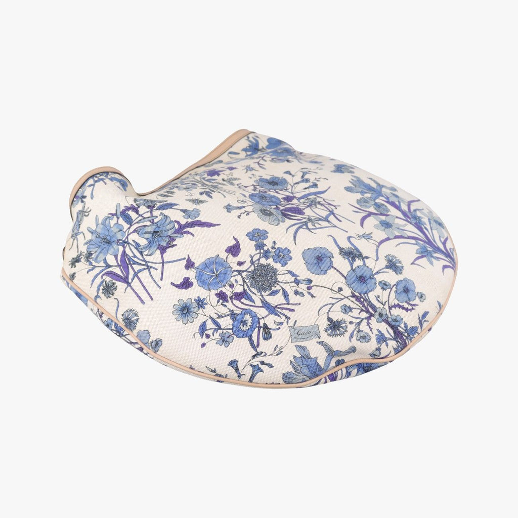 Gucci Flora Wave Hobo Blue White Canvas Leather — view 5