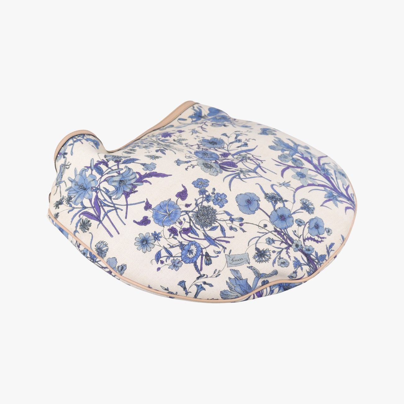 Gucci Flora Wave Hobo Blue White Canvas Leather — view 5