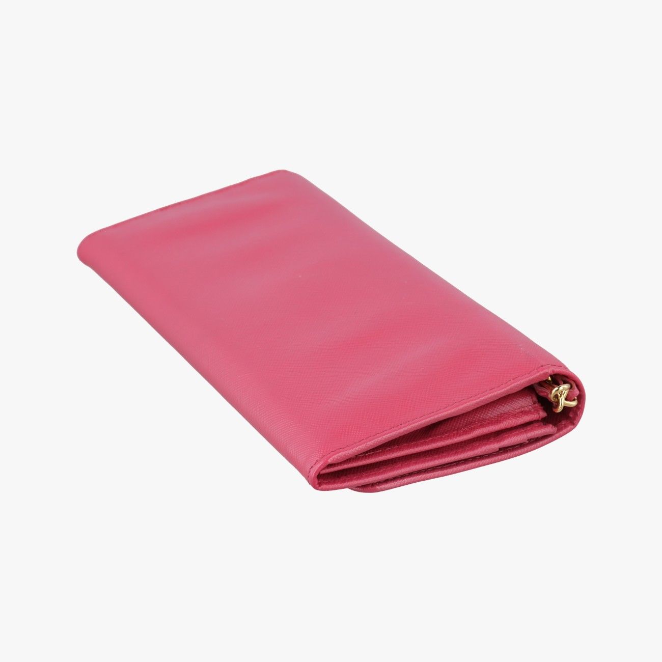 Prada Metal Wallet on Chain Cornflower Clutch Pink Saffiano Leather — view 6