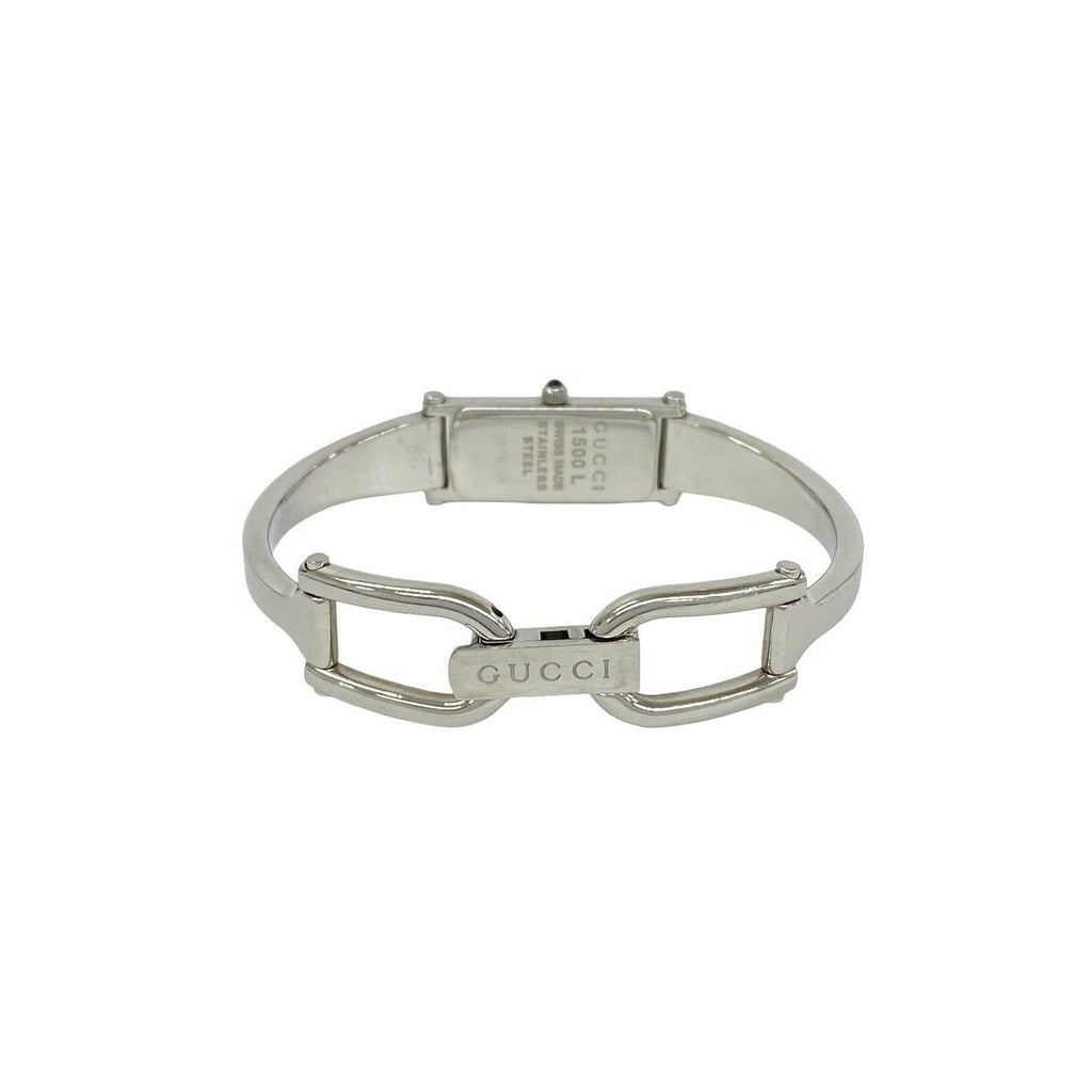 Gucci Bangle Watch Stainless Steel Quartz Wrist Silver Pink — view 8