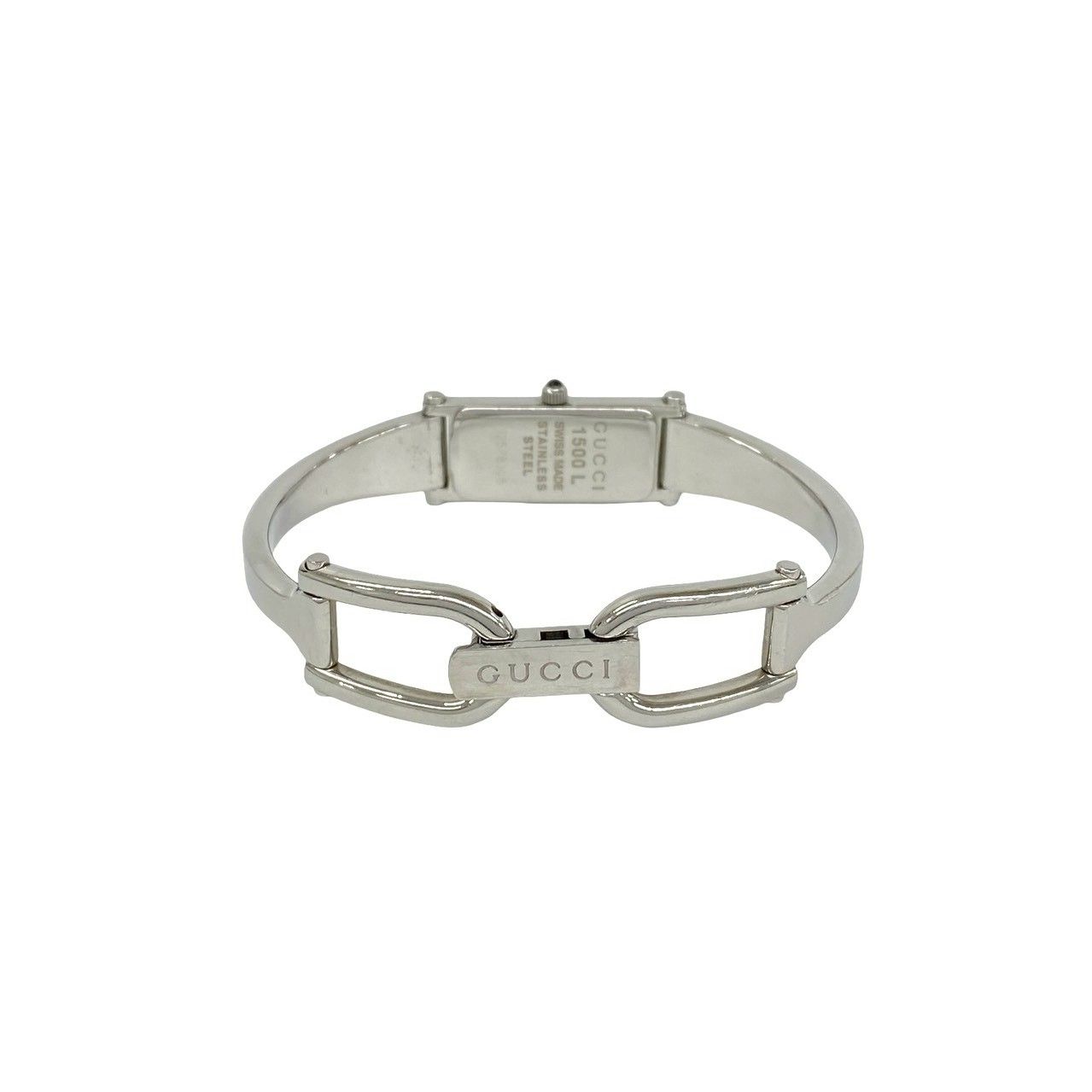 Gucci Bangle Watch Stainless Steel Quartz Wrist Silver Pink — view 8