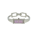 Gucci Bangle Watch Stainless Steel Quartz Wrist Silver Pink — view 7
