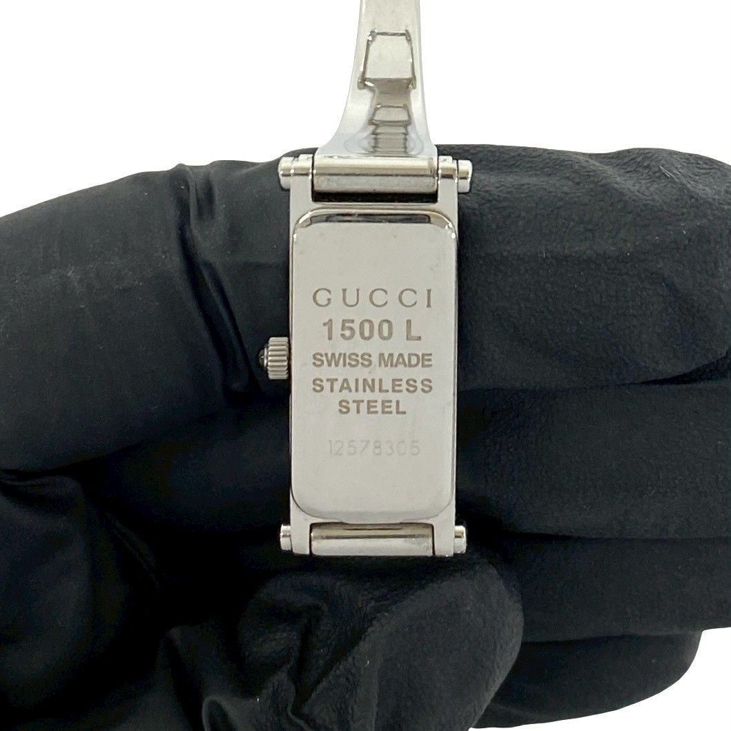 Gucci Bangle Watch Stainless Steel Quartz Wrist Silver Pink — view 5