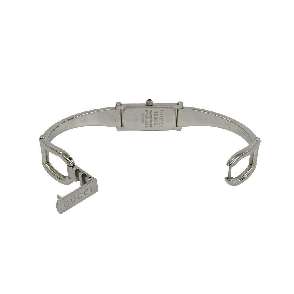 Gucci Bangle Watch Stainless Steel Quartz Wrist Silver Pink — view 9
