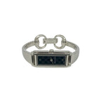 Gucci Bangle Watch Stainless Steel Quartz Wristwatch Silver Navy — view 7